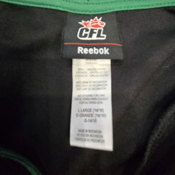 Saskatchewan Roughriders Reebok 1/4 Zip Pullover - Picture 5 of 6